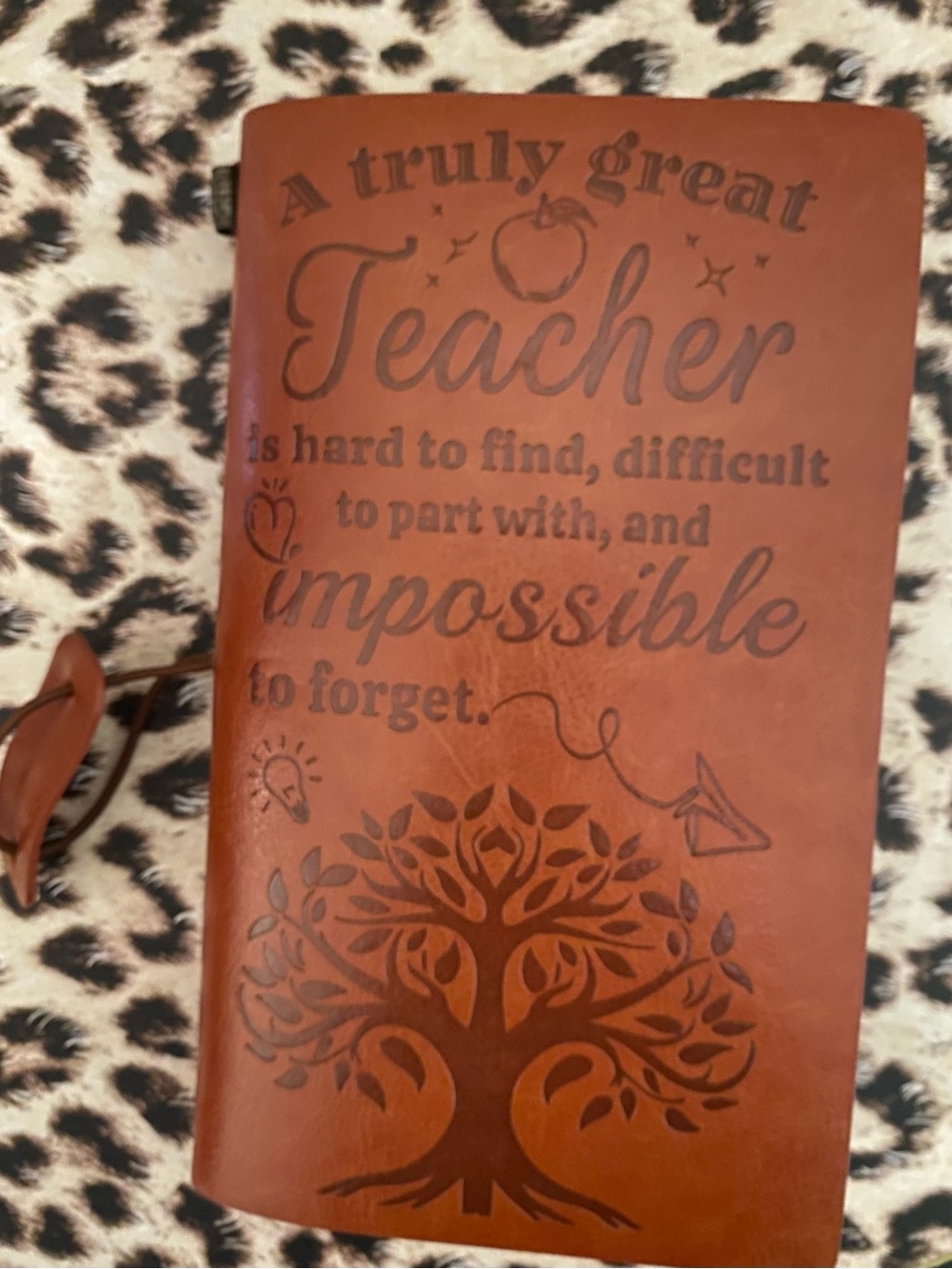 Teachers Brown Leather Planner Journal